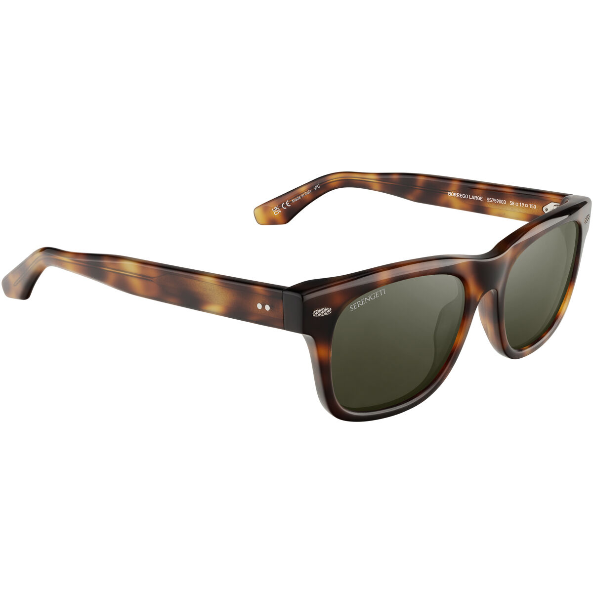 BORREGO LARGE, Classic Tortoise-Mineral Polarized 555nm Silver Cat 3 to 3, hi-res image number null